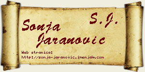 Sonja Jaranović vizit kartica